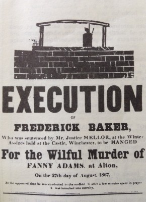 Notice of Frederick Baker's Execution