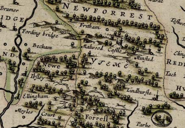 An old fashioned map of Ringwood